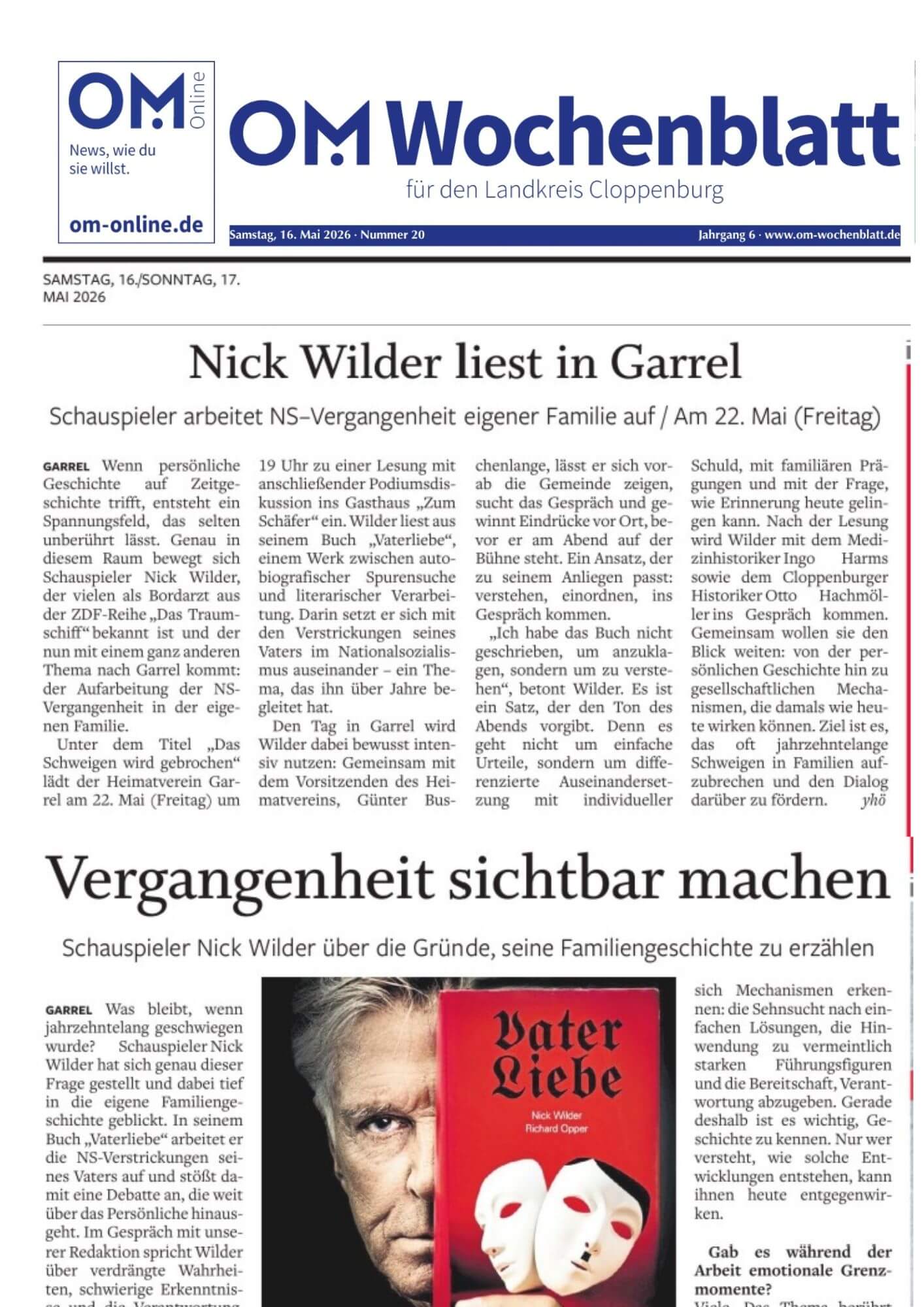 OM Wochenblatt für den Landkreis Cloppenburg in Garrel